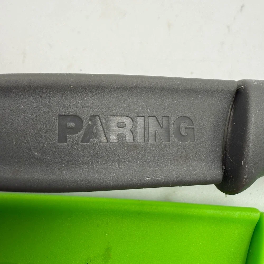 Prep Solutions 3 Piece Kitchen Knife Set Paring Veggie Tomato‎ Red Green Gray